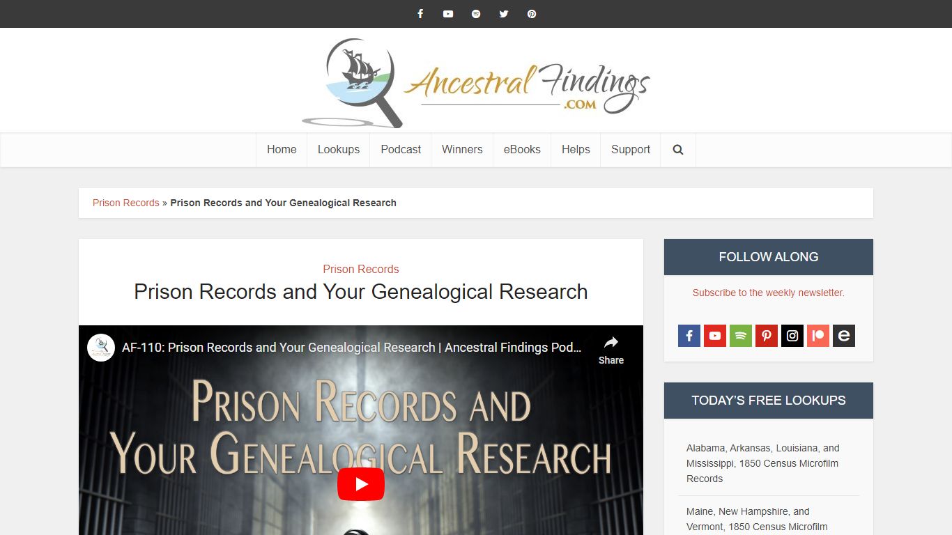 Prison Records and Your Genealogical Research | Ancestral Findings